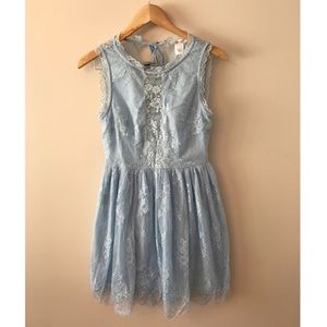 Pale blue lace dress